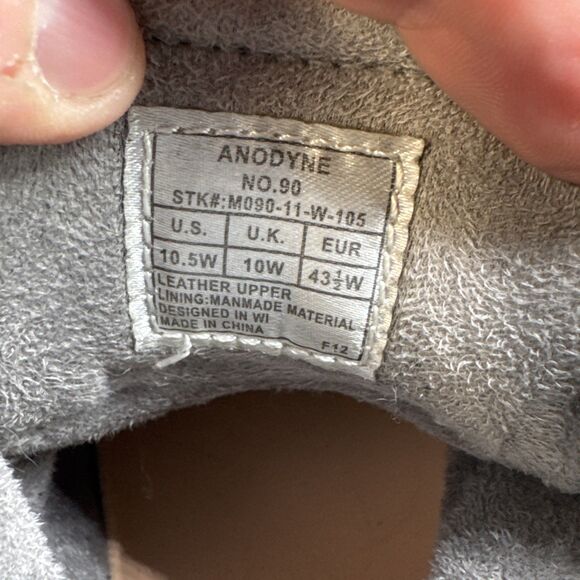 Anodyne Diabetic No 90 Mens Size 10.5W Trail Boots Black Leather Double Zip READ - Picture 8 of 10